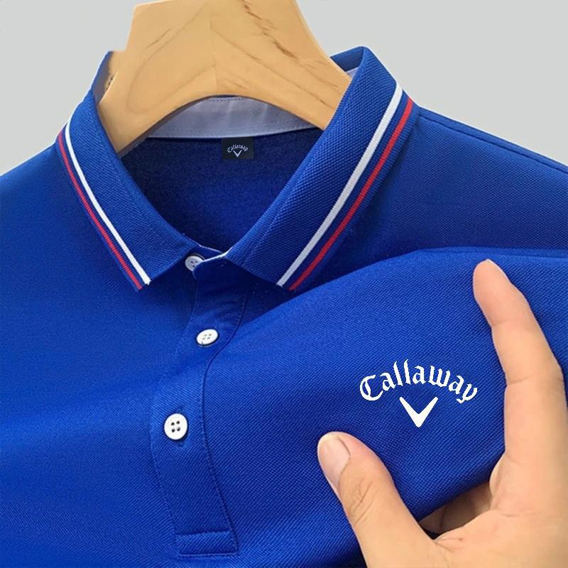 Lixin12 Callaway Geborduurde 2025 Nieuwe Zomer Poloshirt voor Heren Hoge Kwaliteit Casual Comfortabel en Ademend T-shirt met Korte Mouwen voor Heren L