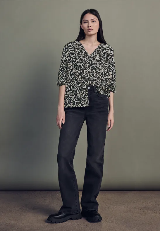 Street One Studio V-hals blouse met knopen