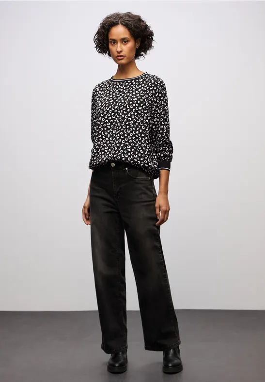 Street One Bedrukte blouse met tape details