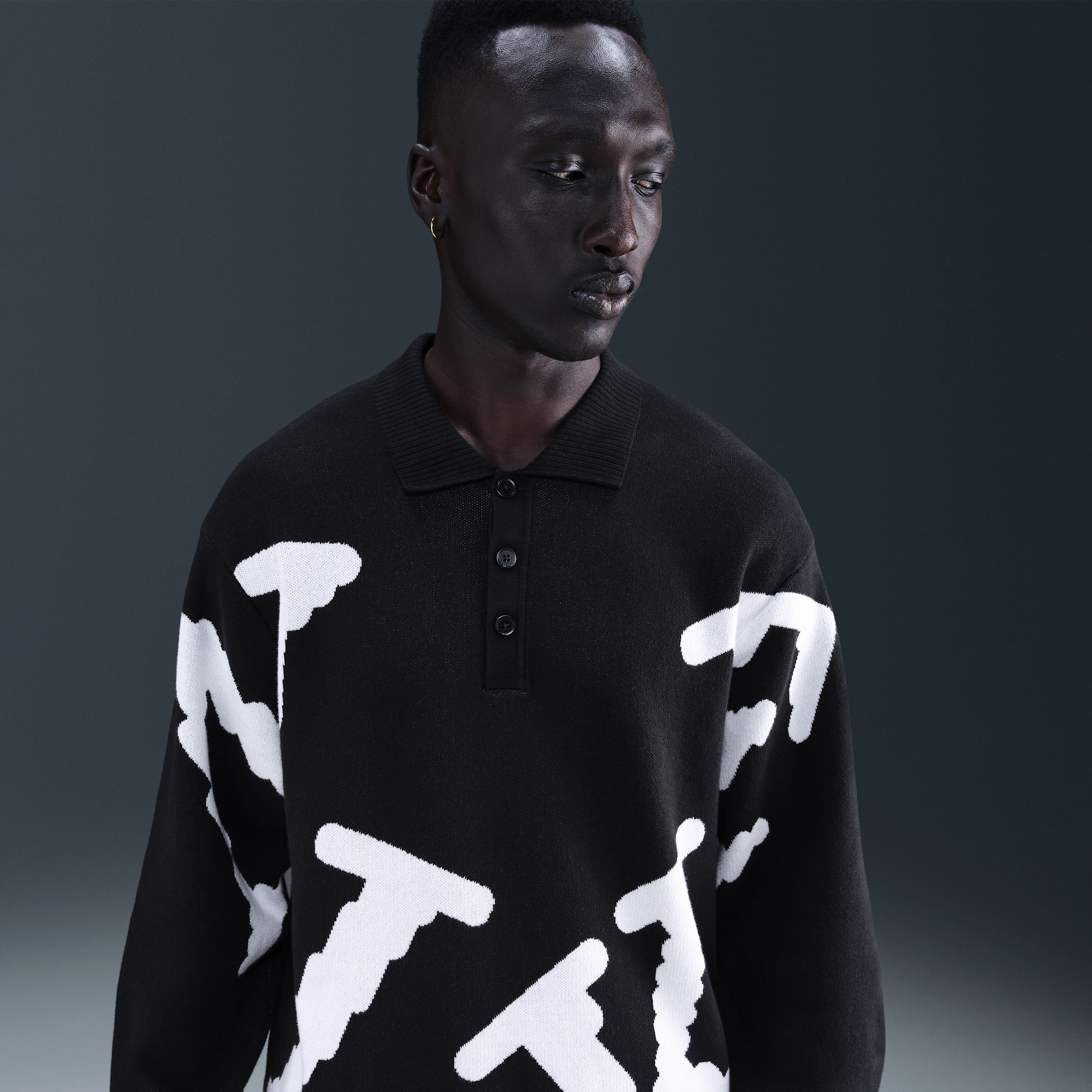 Nike Club Knit Rugby Top, zwart