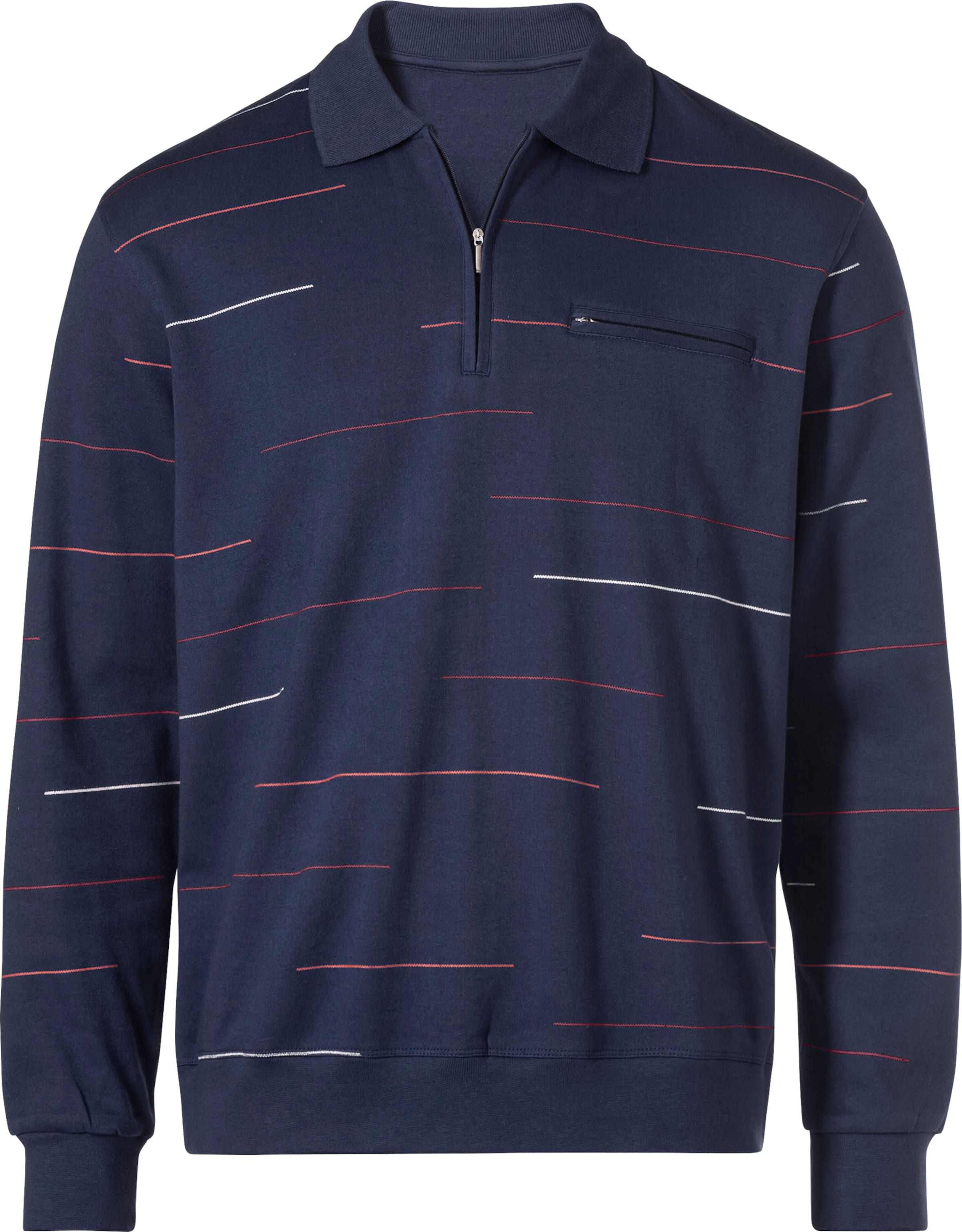 Marco Donati Poloshirt met lange mouwen Sweatshirt (1-delig)
