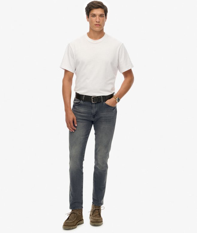Superdry Organic Cotton Vintage Slim Jeans Dark Grey
