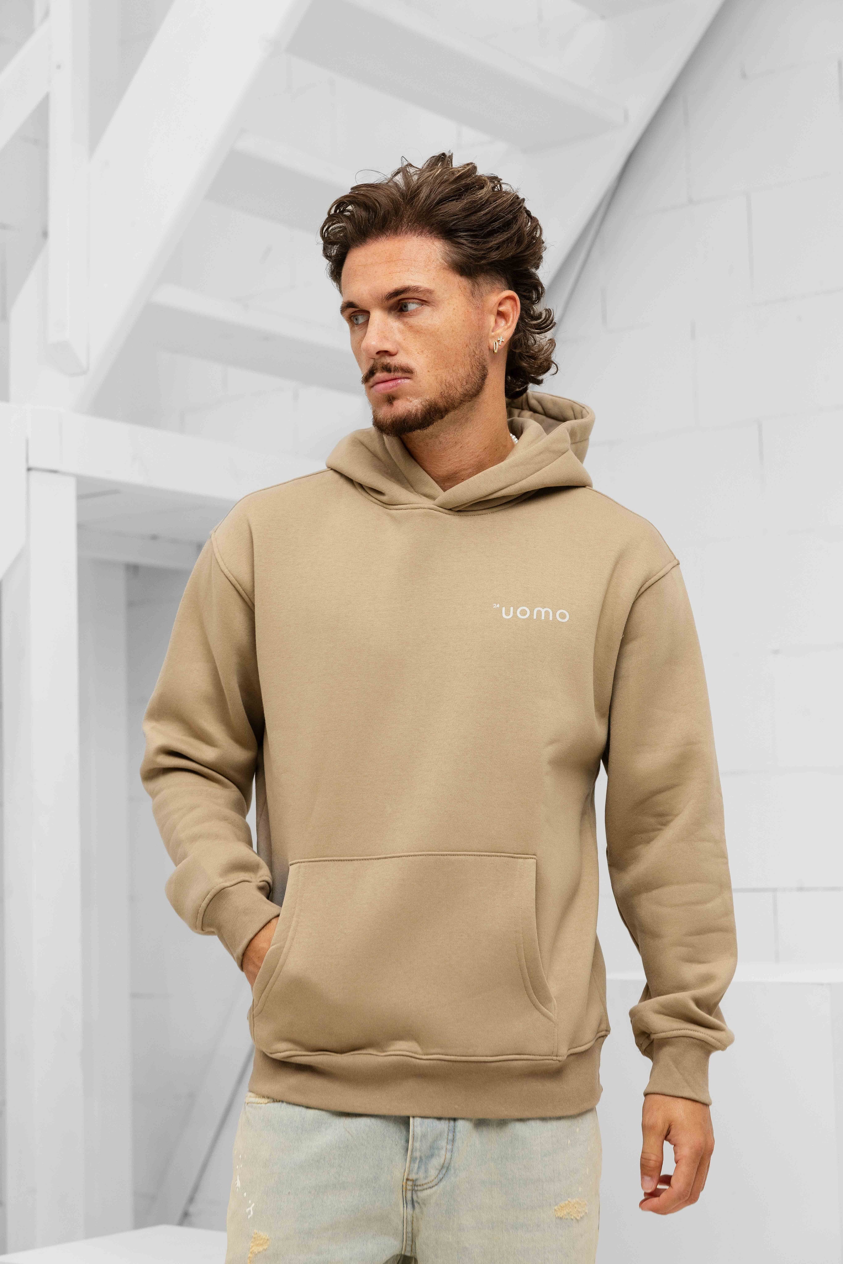 24 Uomo Basic Hoodie Army