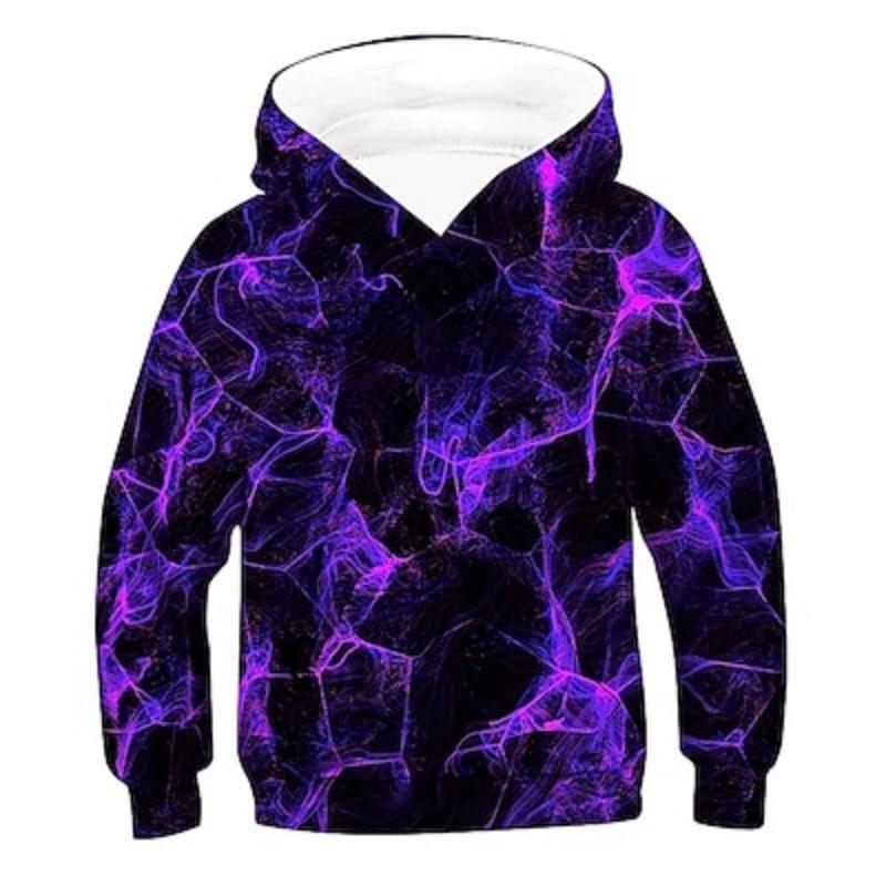 ETST WENDY 012 Kinderen Jongens Hoodie Lange Mouw 3D Print Gradiënt Kinderen Tops Mode Dagelijks Dagelijks Binnen Buiten Normale Pasvorm 3-13 Jaar 160CM