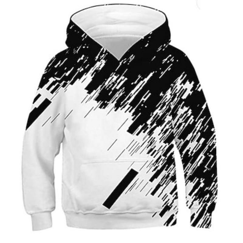 ETST WENDY 012 Kinderen Jongens Hoodie Lange Mouw 3D Print Gradiënt Kinderen Tops Mode Dagelijks Dagelijks Binnen Buiten Normale Pasvorm 3-13 Jaar 140CM