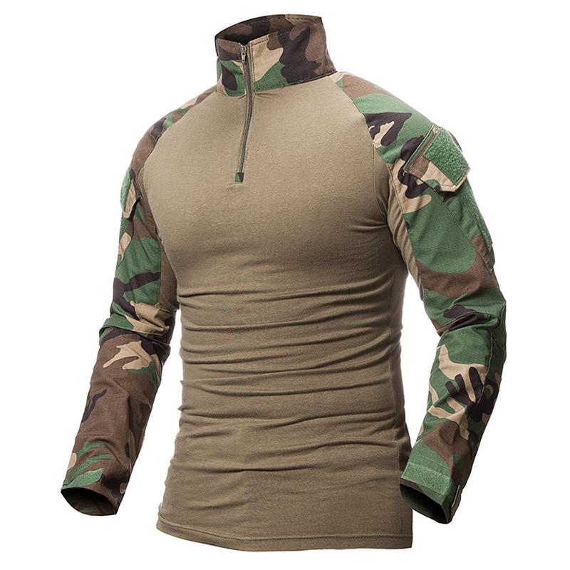 ReFire Gear Heren Camouflage Combat Tactical Shirt Katoen Camo Multicam CP Militair Uniform Lange Mouw T-shirt XL