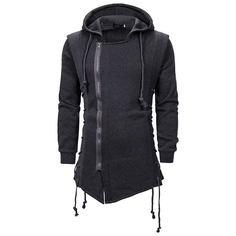 King Billion Herfst Nieuwe Heren Hoodies Sweatshirts Casual Effen Lange Mouw Hoodie Heren Slim Fit Donkere Capuchon Losse Jas Jassen XXL donkergrijze kleur