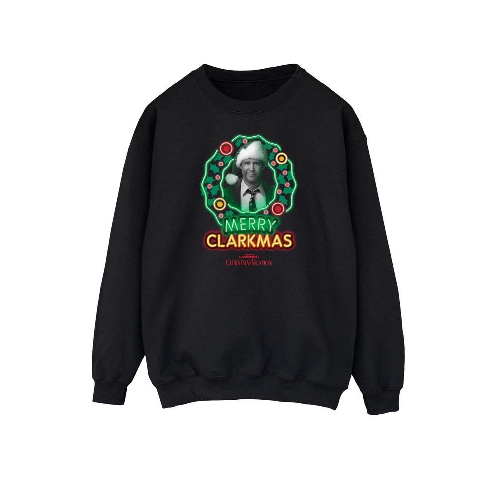 Pertemba FR - Apparel National Lampoon's Christmas Vacation Heren grijstinten Clarkmas kerstsweatshirt M zwart