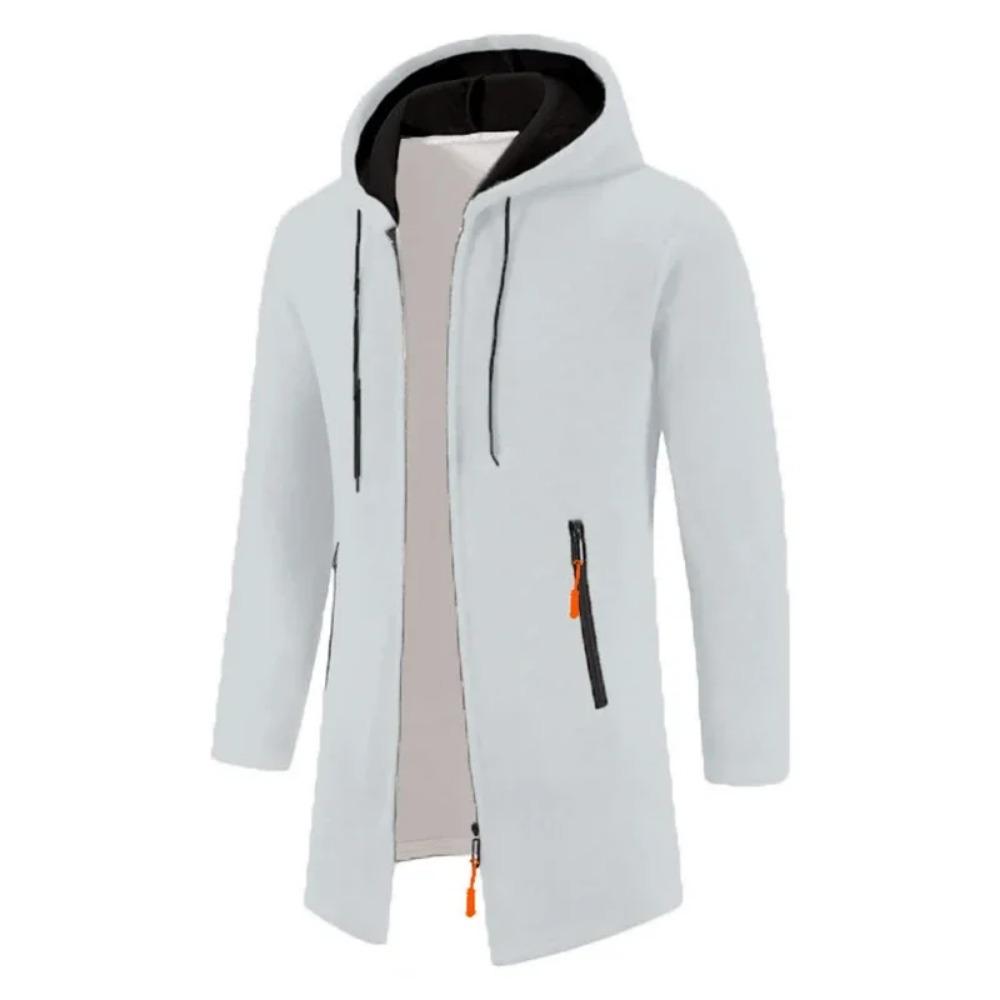 Cloth W Herfst Heren Lange Mouw Sweatshirts voor Heren met Rits Capuchon Heren Oversized Winter Top Jas Jas Warme Streetwear 2XL