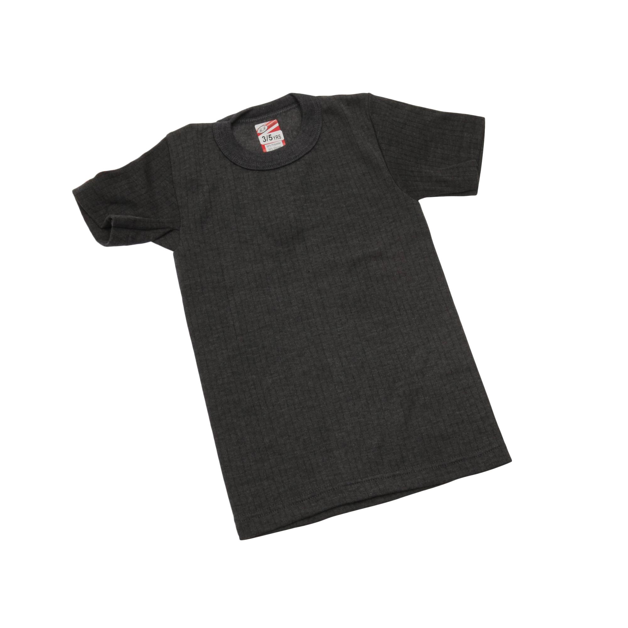 Universal Textiles Thermische kleding voor jongens T-shirt met korte mouwen Polyviscose (Britse makelij) 20-22inch houtskool