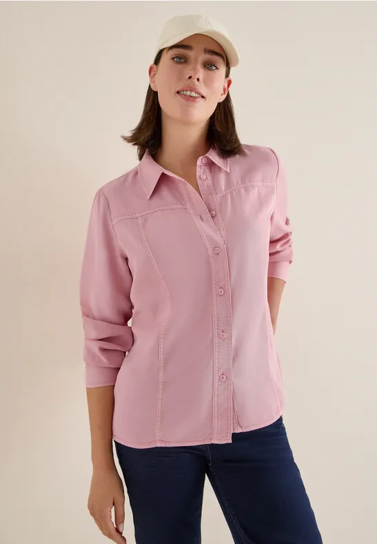 Cecil Gekleurd Lyocell overhemd blouse -