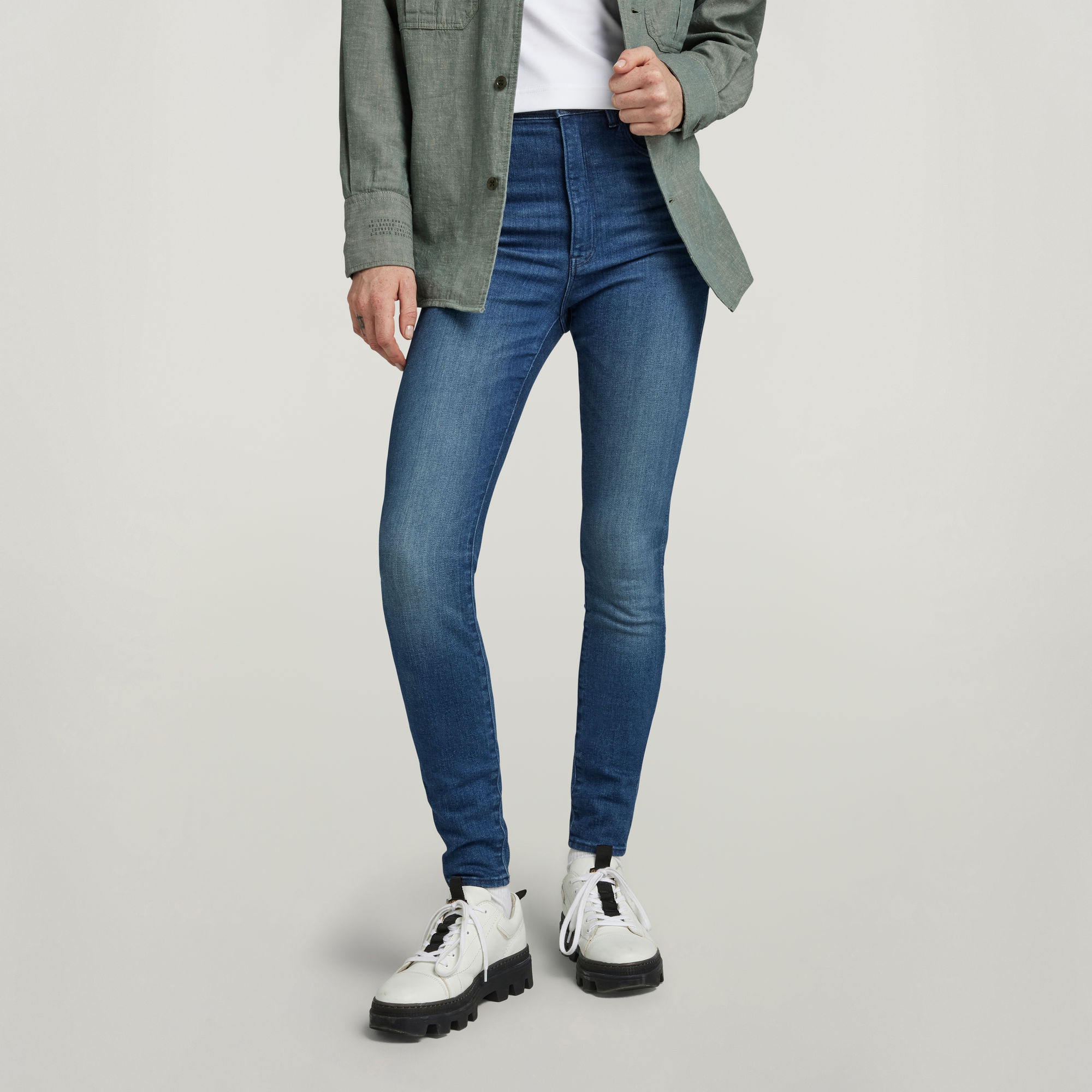G-Star RAW Kafey Ultra High Skinny Jeans - Midden blauw - Dames