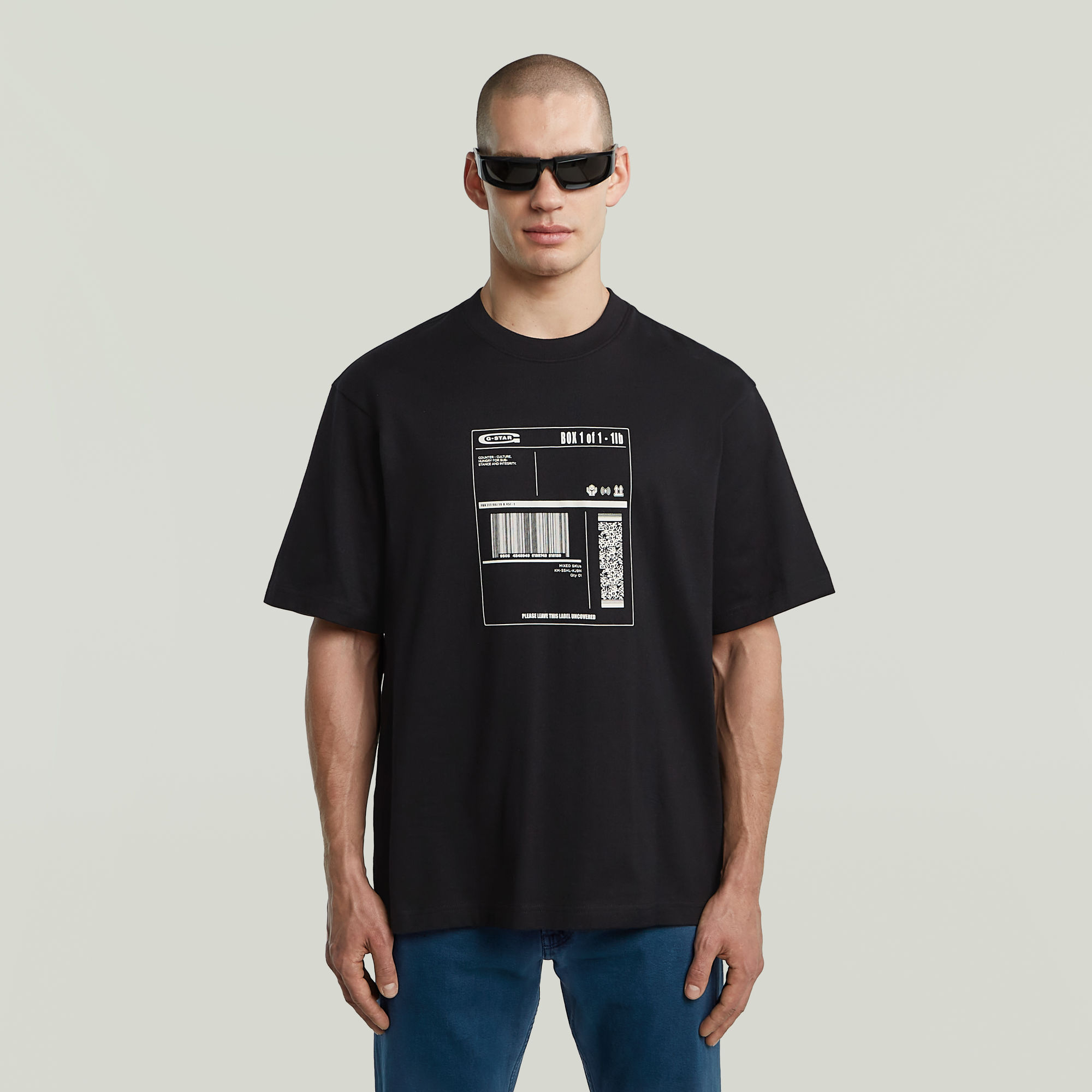 G-Star RAW Shipping Graphic Boxy T-shirt - Zwart - Heren