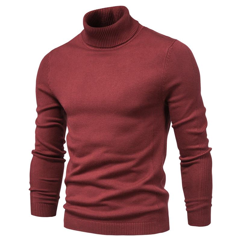 AIOPESON Men Fashion AIOPESON Heren Truien Winter Coltrui Dikke Casual Schildpad Effen Kleur Kwaliteit Warme Slanke Trui Heren Coltrui Mannelijke XXL 80-88kg