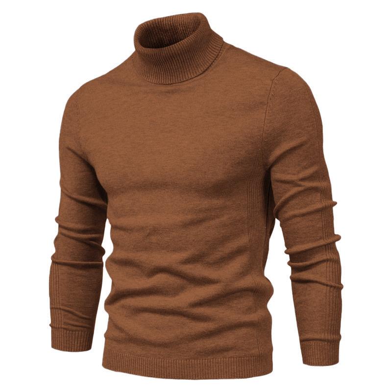 AIOPESON Men Fashion AIOPESON Heren Truien Winter Coltrui Dikke Casual Schildpad Effen Kleur Kwaliteit Warme Slanke Trui Heren Coltrui Mannelijke XL 72-80kg
