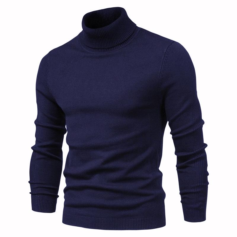 AIOPESON Men Fashion AIOPESON Heren Truien Winter Coltrui Dikke Casual Schildpad Effen Kleur Kwaliteit Warme Slanke Trui Heren Coltrui Mannelijke XXL 80-88kg