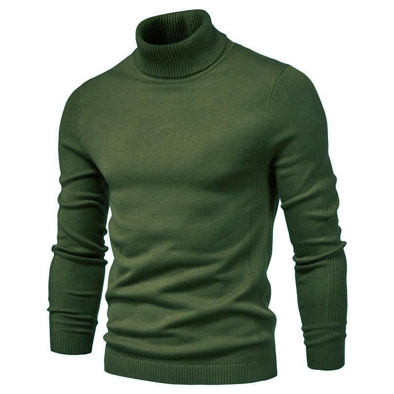 AIOPESON Men Fashion AIOPESON Heren Truien Winter Coltrui Dikke Casual Schildpad Effen Kleur Kwaliteit Warme Slanke Trui Heren Coltrui Mannelijke L 65-72kg