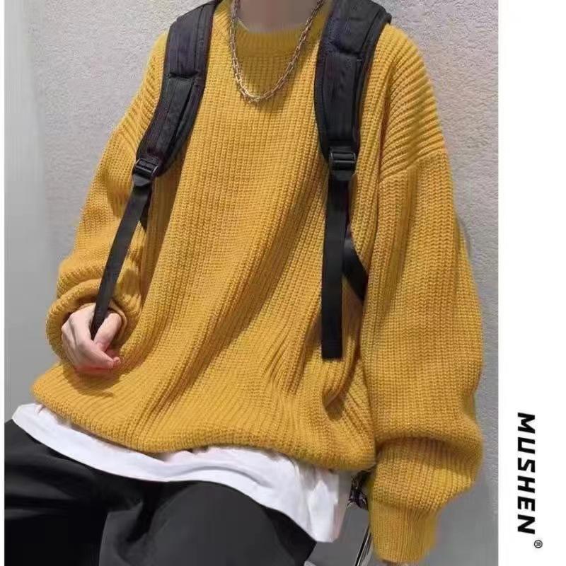 Car Ac Mode Truien Heren Herfst Effen Kleur Wollen Truien Slim Fit Heren Straatkleding Herenkleding Gebreide Trui Heren Pullovers XXXXL