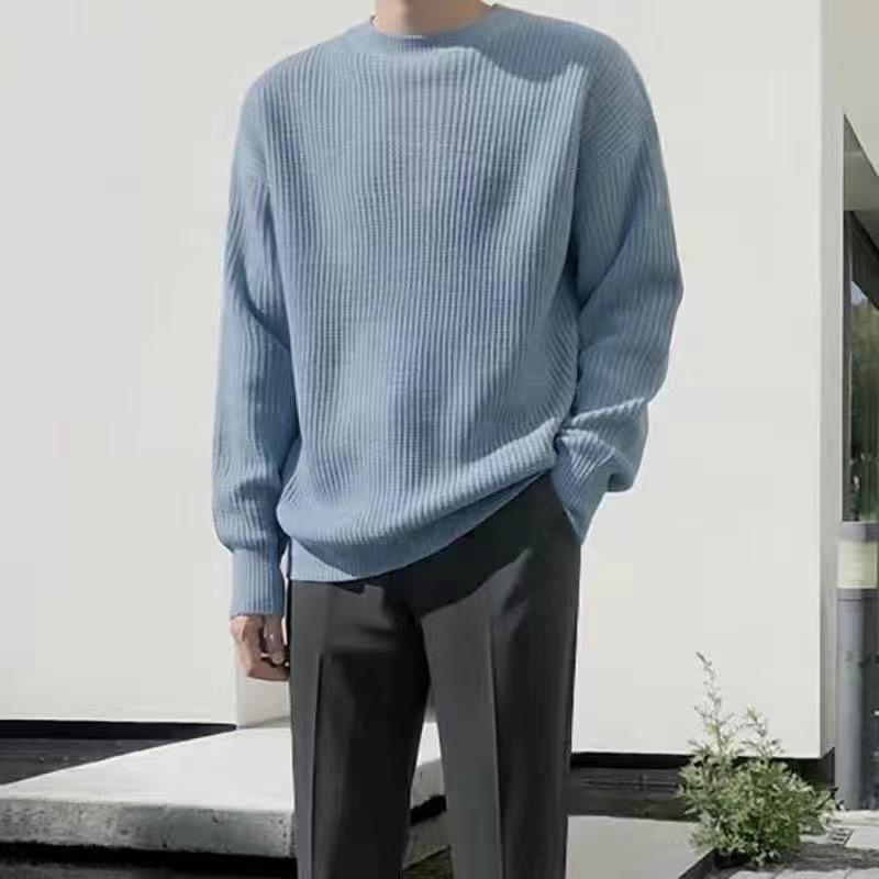Car Ac Mode Truien Heren Herfst Effen Kleur Wollen Truien Slim Fit Heren Straatkleding Herenkleding Gebreide Trui Heren Pullovers XXXXL