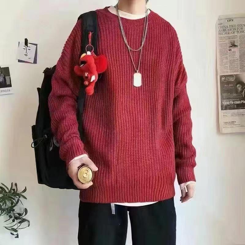 Car Ac Mode Truien Heren Herfst Effen Kleur Wollen Truien Slim Fit Heren Straatkleding Herenkleding Gebreide Trui Heren Pullovers XXXL