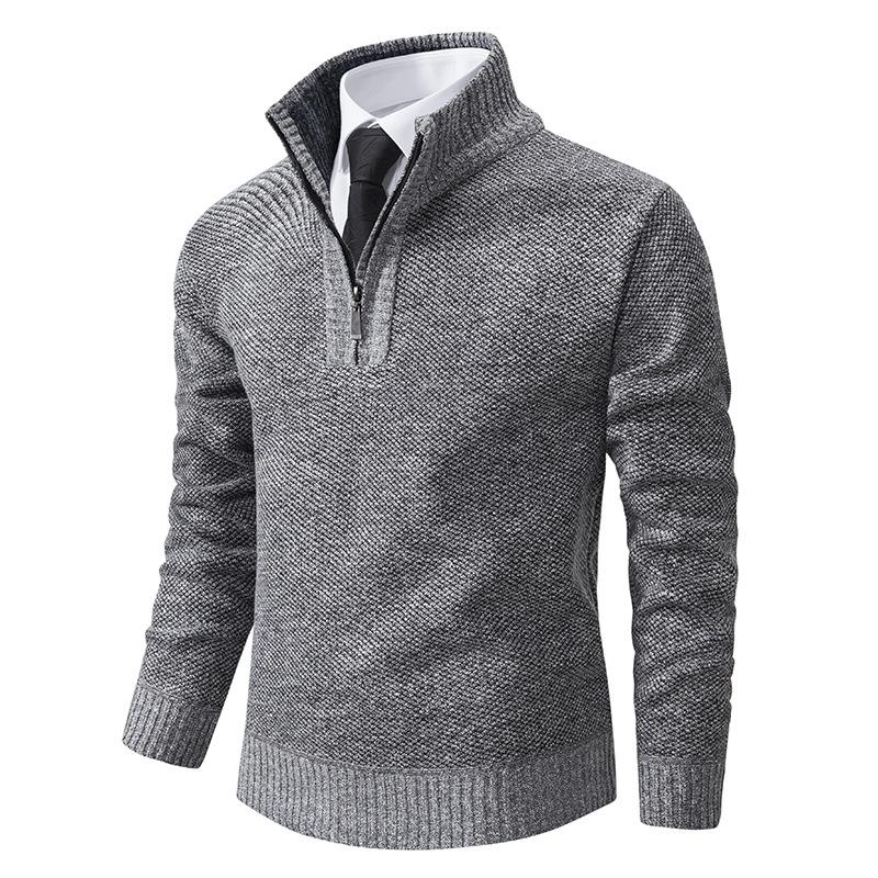Cloth W Heren Pullover Herfst en Winter Trui Heren Effen Kleur Breiwerk Dikke Warme Casual Trui 3XL
