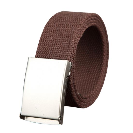 Mieshangle Tailleriem Prachtig cadeau Comfortabel canvas Brede metalen gesp Broekriem Kostuumaccessoire 120cm
