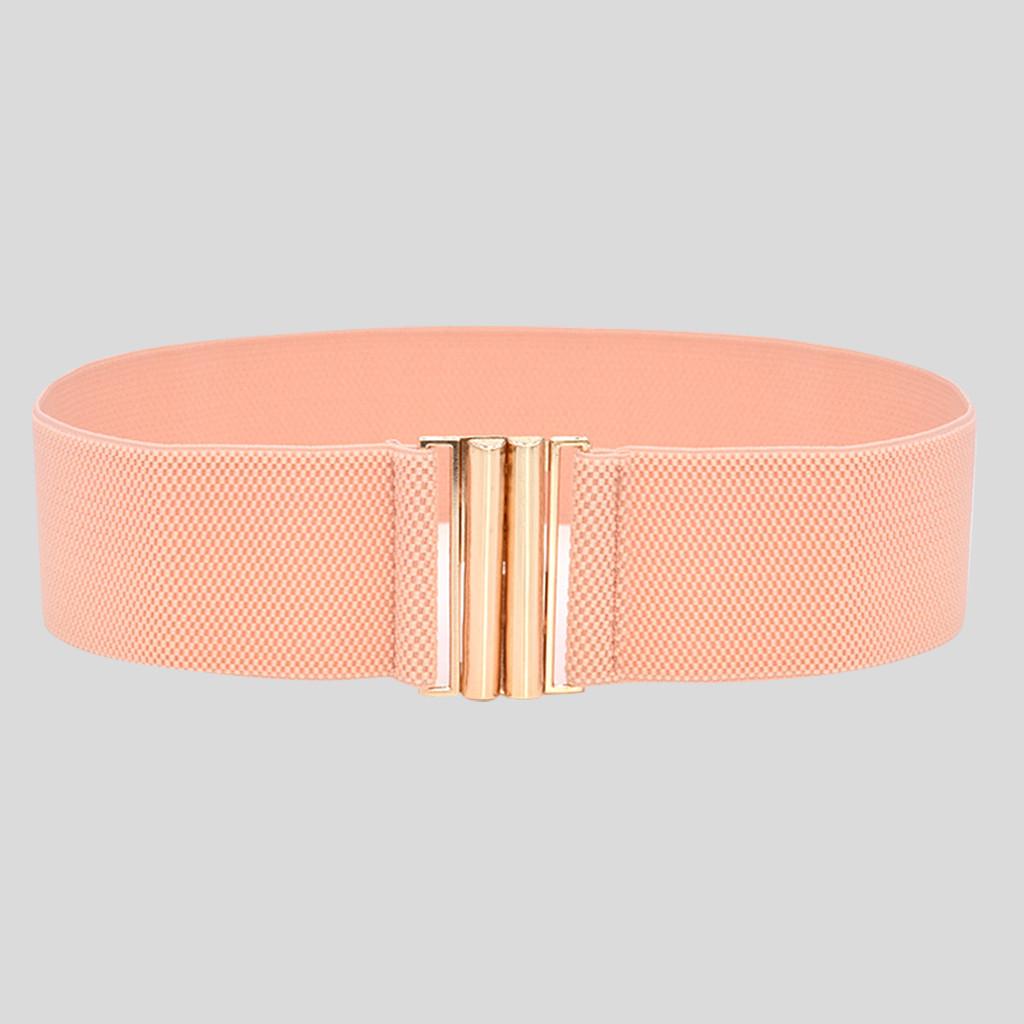 Winnerer Saturn Mode Dame Brede Riemen Vrouwen Brede Elastische Riem Gesp Taille Jurk Stretch