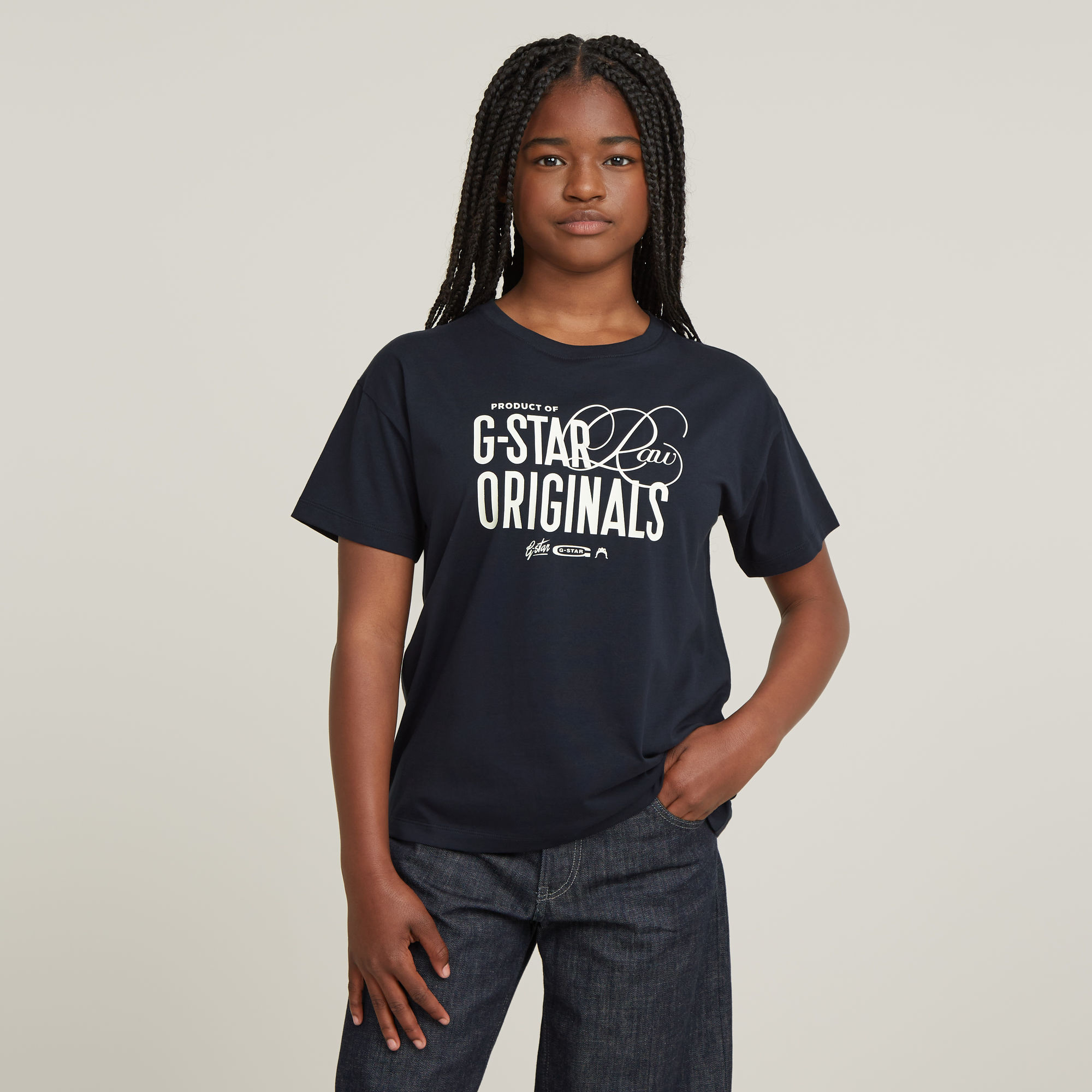 G-Star RAW Meisjes Top Loose - Donkerblauw - meisjes
