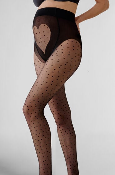 Hunkemöller Zwangerschapspanty 15 Denier Dots Zwart