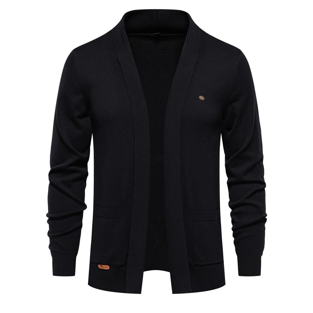AIOPESON Men Fashion 2023 Nieuwe Winter Katoenen Vest voor Mannen Kwaliteit Heren Trui Mode Turn Down Kraag Gebreide Truien voor Mannen L 75-85 kg
