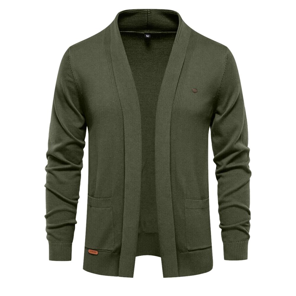 AIOPESON Men Fashion 2023 Nieuwe Winter Katoenen Vest voor Mannen Kwaliteit Heren Trui Mode Turn Down Kraag Gebreide Truien voor Mannen XL 85-95 kg