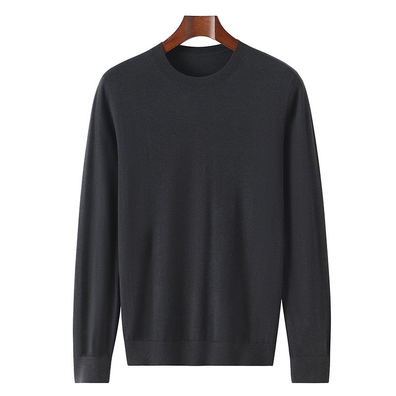 QingHe Cashmere Heren kasjmiertrui Qinghe kasjmier 50% moerbeizijde 50% wol heren herfst- en winter kasjmiertrui zacht en warm XXXL