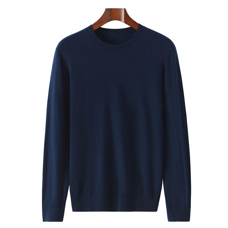QingHe Cashmere Heren kasjmiertrui Qinghe kasjmier 50% moerbeizijde 50% wol heren herfst- en winter kasjmiertrui zacht en warm XXXL