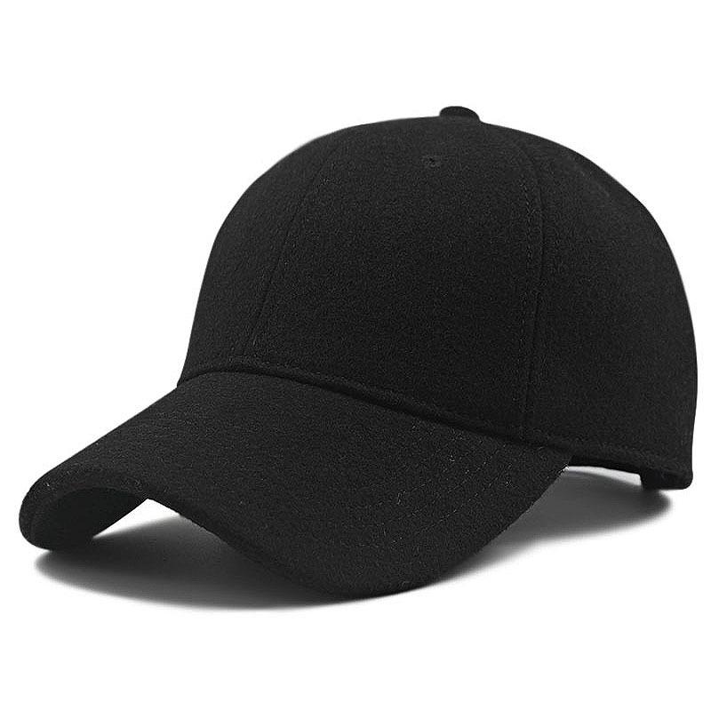Sunward Hoed Zacht Heren Winter groot formaat vilten baseballpet grote kop mannen met fleece gevoerde sporthoed plus maat wollen snapback caps 56-60cm 61-68cm 56-60cm