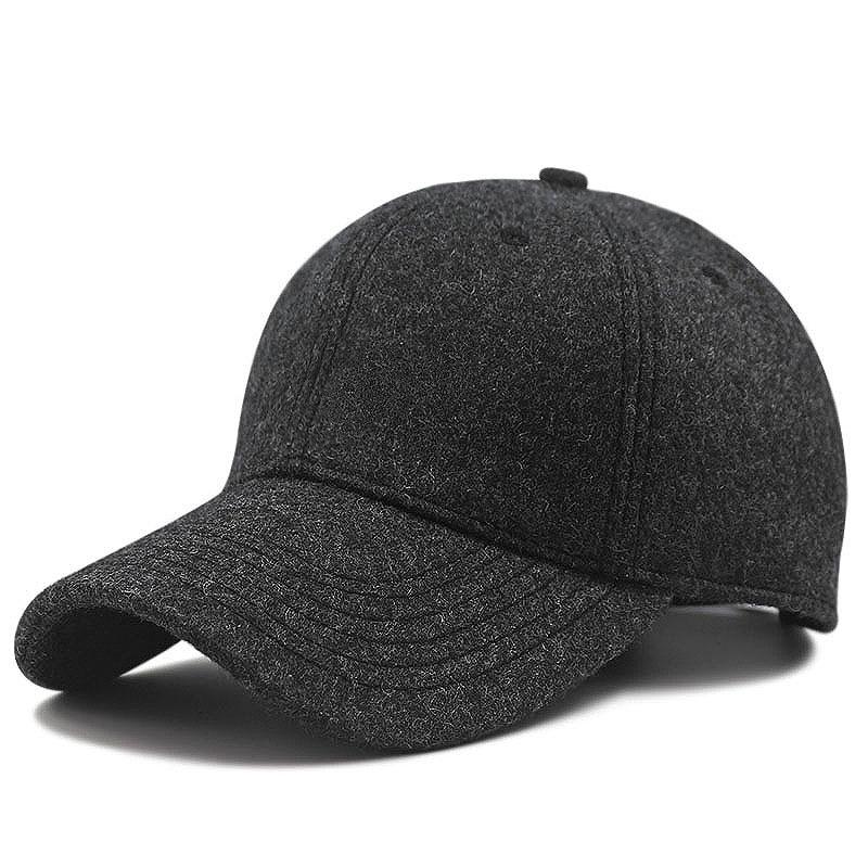 Sunward Hoed Zacht Heren Winter groot formaat vilten baseballpet grote kop mannen met fleece gevoerde sporthoed plus maat wollen snapback caps 56-60cm 61-68cm 61-68cm