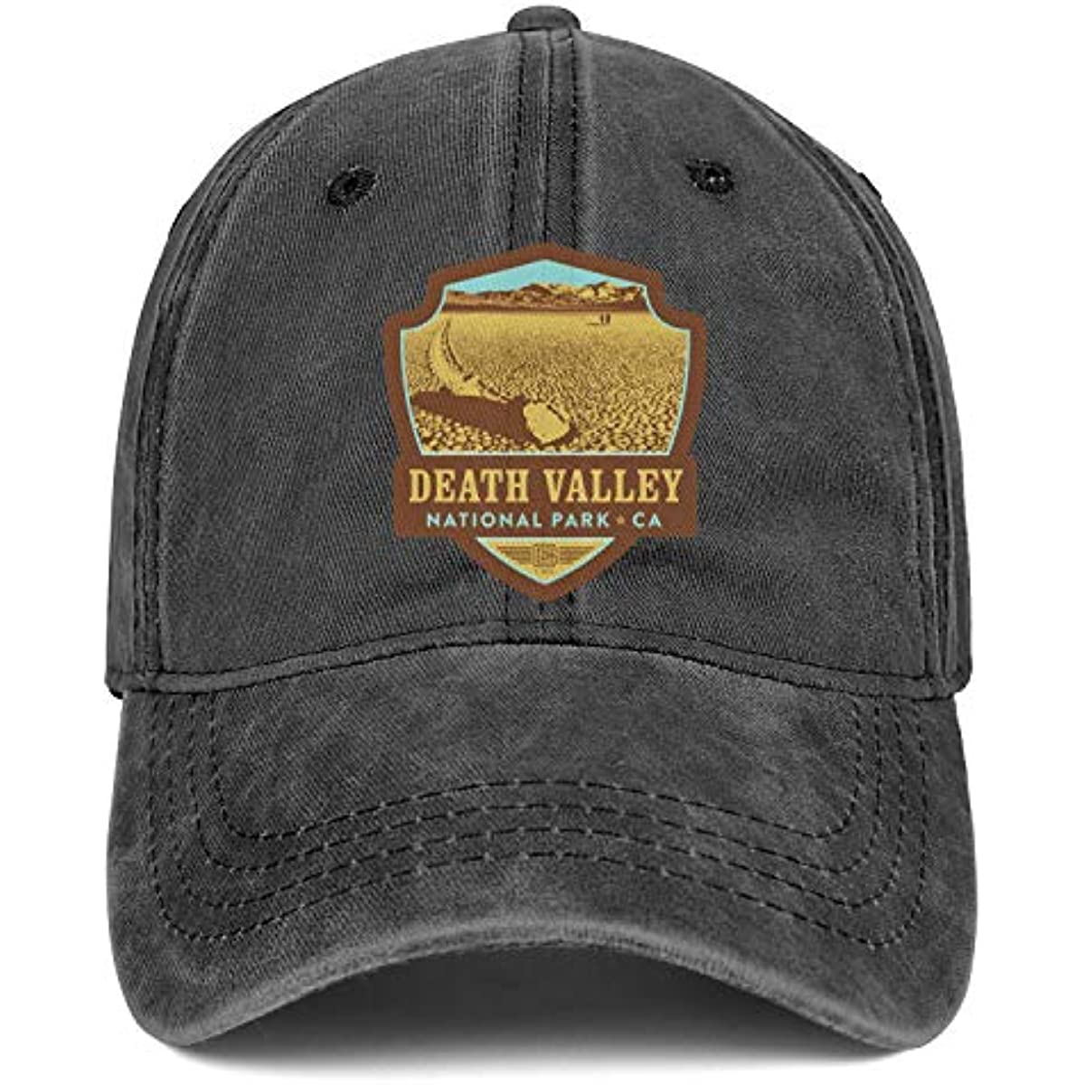 Alice cap Death Valley National Park Washed Denim Hoed voor Unisex Vrouwen Trucker Hoeden Verstelbare Petten Cowboy Baseball Cap Casual One Size