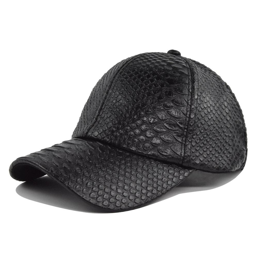Floral CAP Hoge Kwaliteit Klassieke Nep Krokodil PU Baseball Cap Stevig Leer Mode Snapback Hoed Schedel Cap Voor Unisex Vrouwen Hiphop Hoed Gorra
