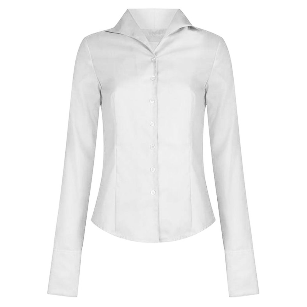 Anna Lascata Damesblouse Tulip Herringbone white
