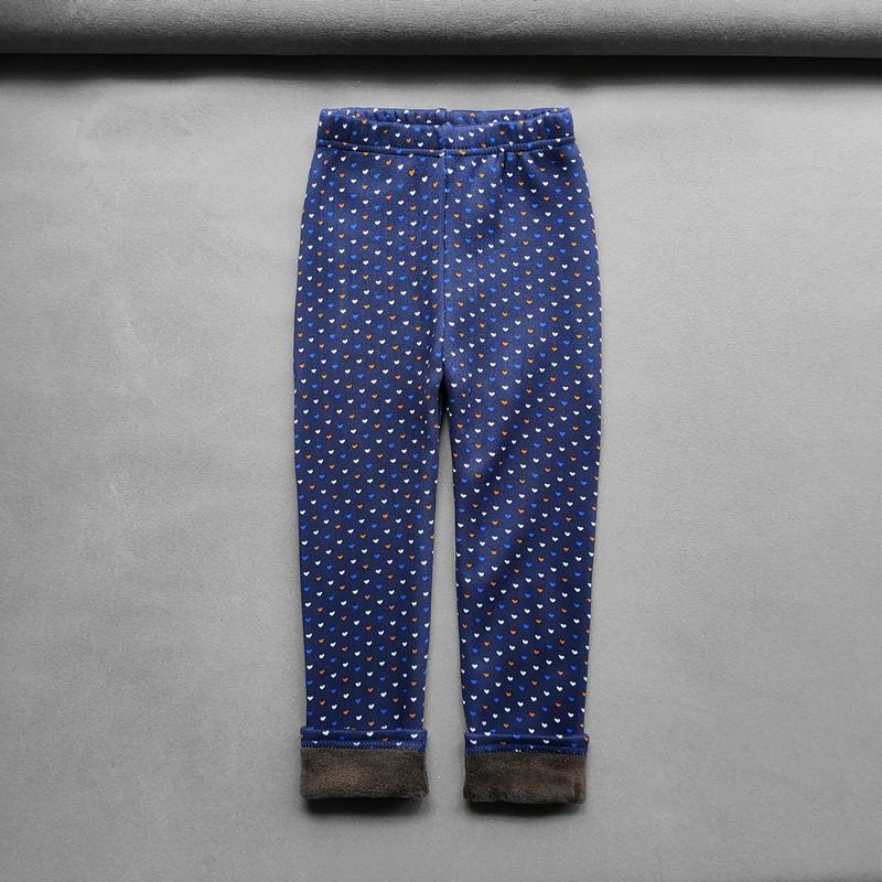 QEENRAAN Herfst Winter Meisjesleggings Kinderen Dikke Warme Dot Luipaard Plus Fluwelen Broek Kinderen Bloemenbroeken 140