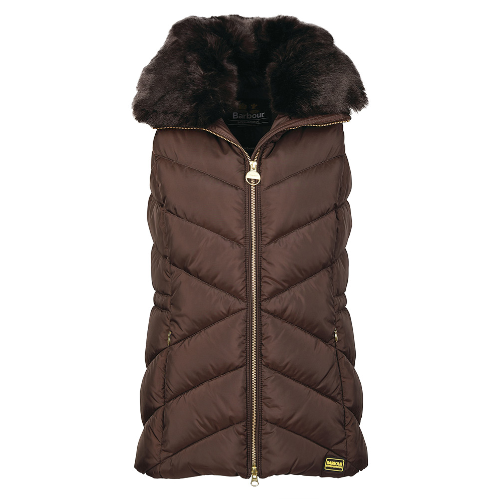 Barbour International Dames Gilet Santa Rosa Bitter Chocolate