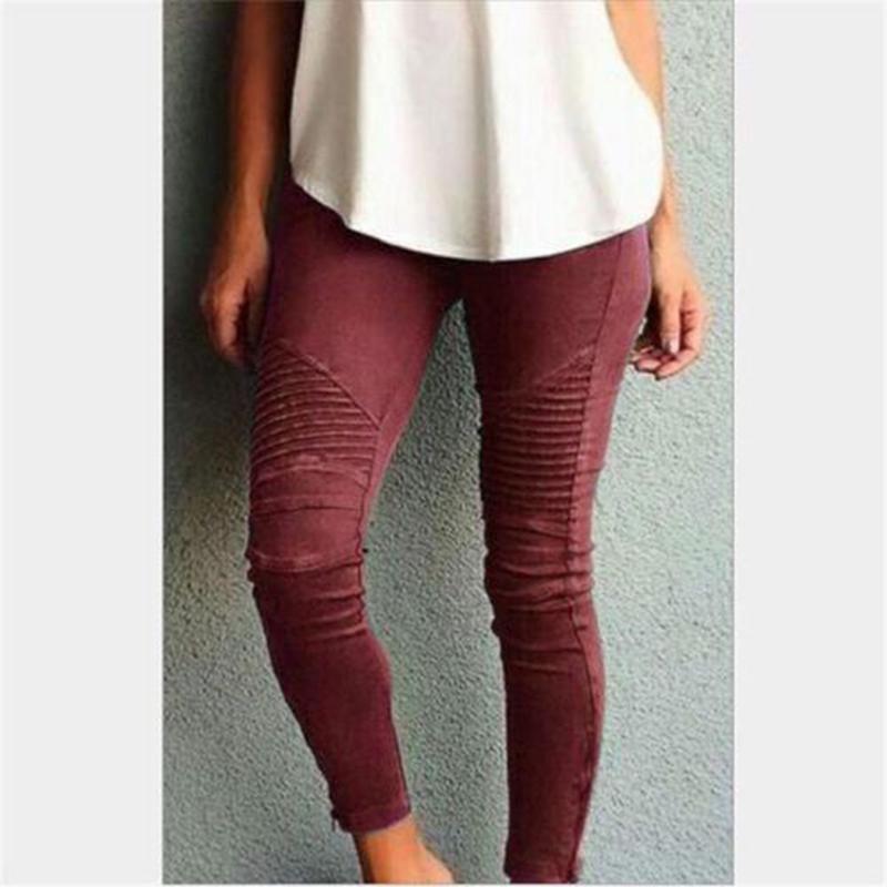 91530103MAC32JTX96 Damesjeans Hoge taille skinny geplooide potloodbroek Retro elastische stretch slanke legging 5XL