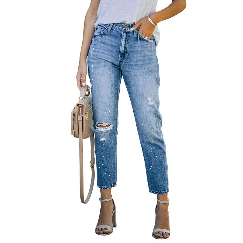 Omena Stretch gescheurde casual vintage damesjeans 2XL