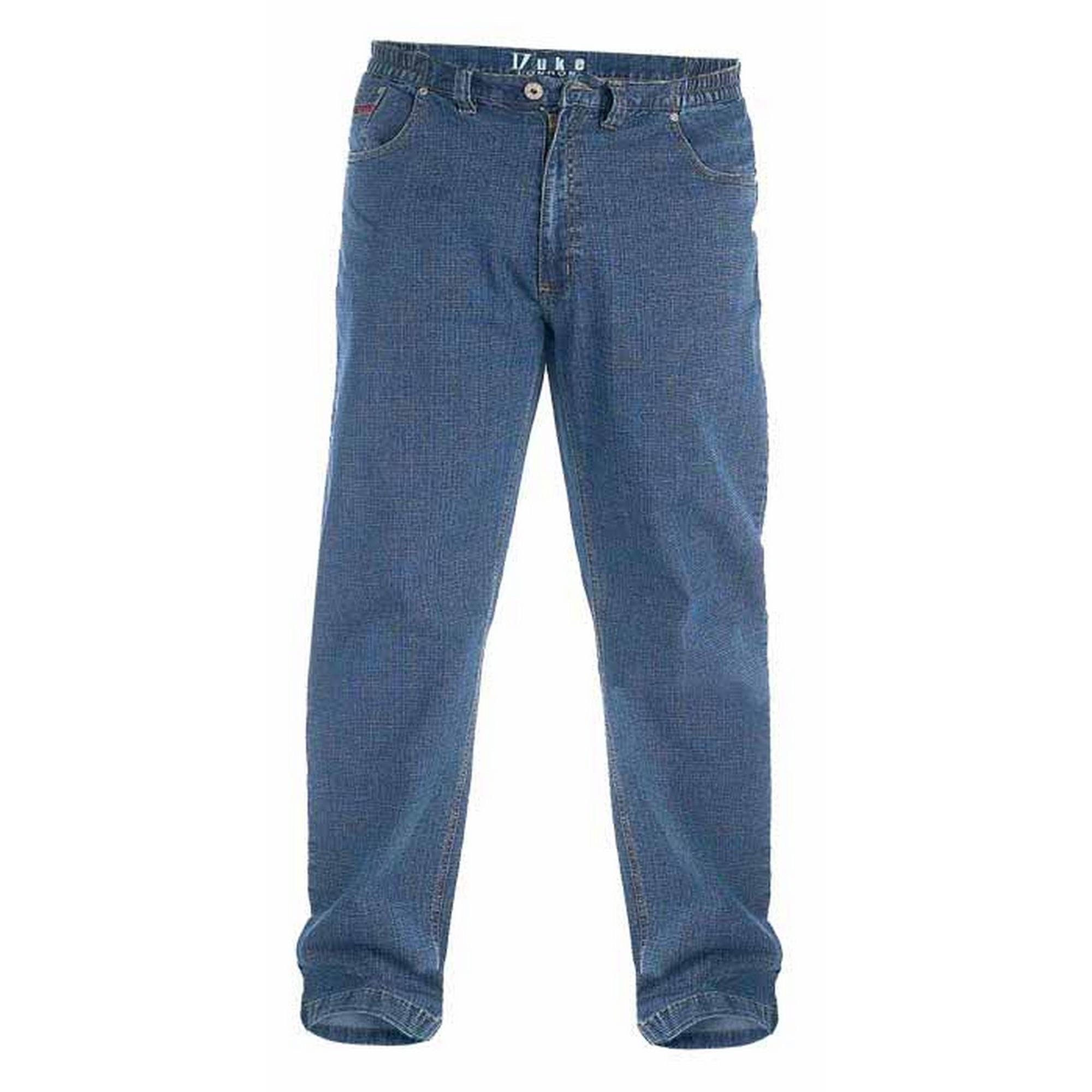 Duke Heren D555 London Bailey Elastische Taille Kingsize Jeans 42L