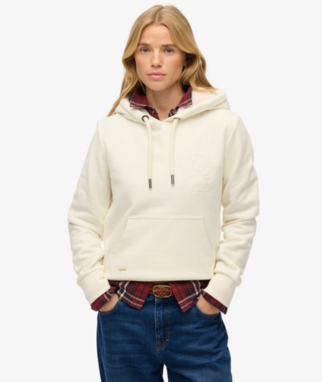 Superdry Finest Goods Relaxed Hoodie Crème
