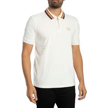 Sergio Tacchini Polo Shirt Korte Mouw  Mahony Velours 1/4 Zip Poloshirt