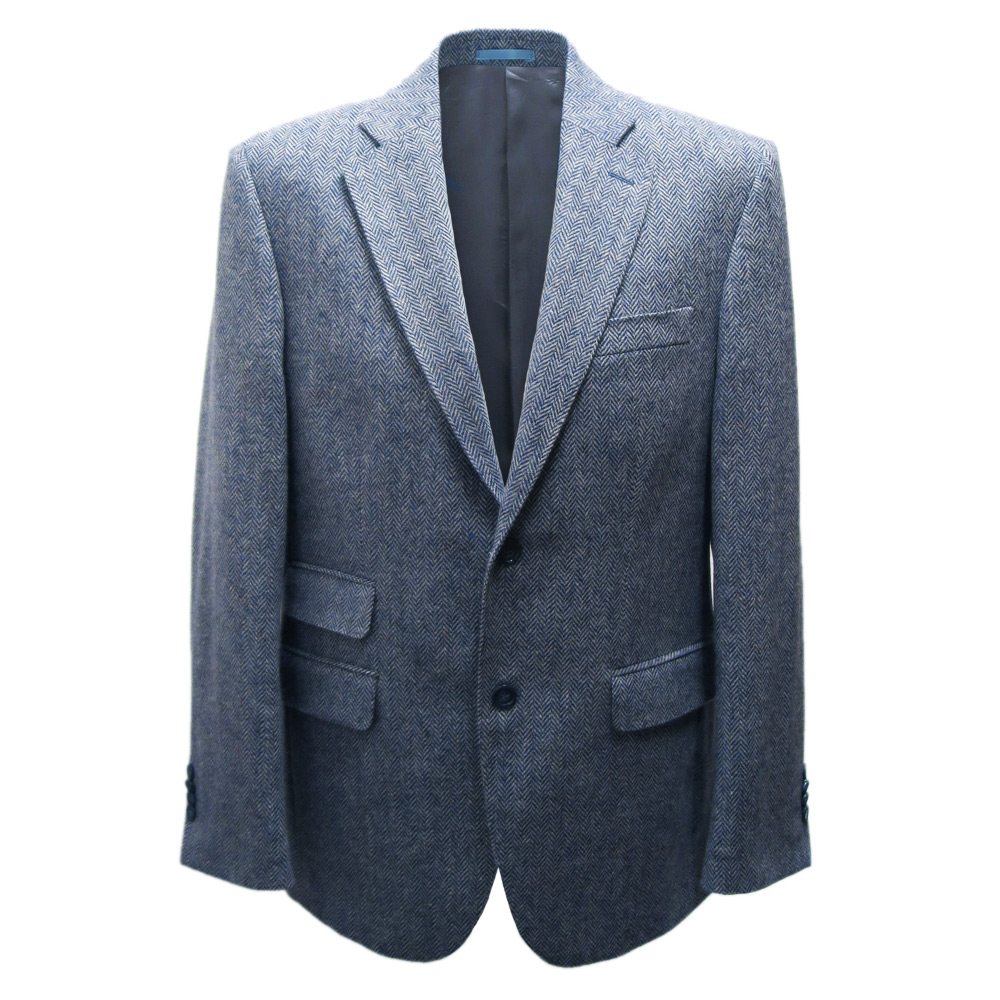 Bostonian Herencolbert visgraat blauw mt 56 - 62