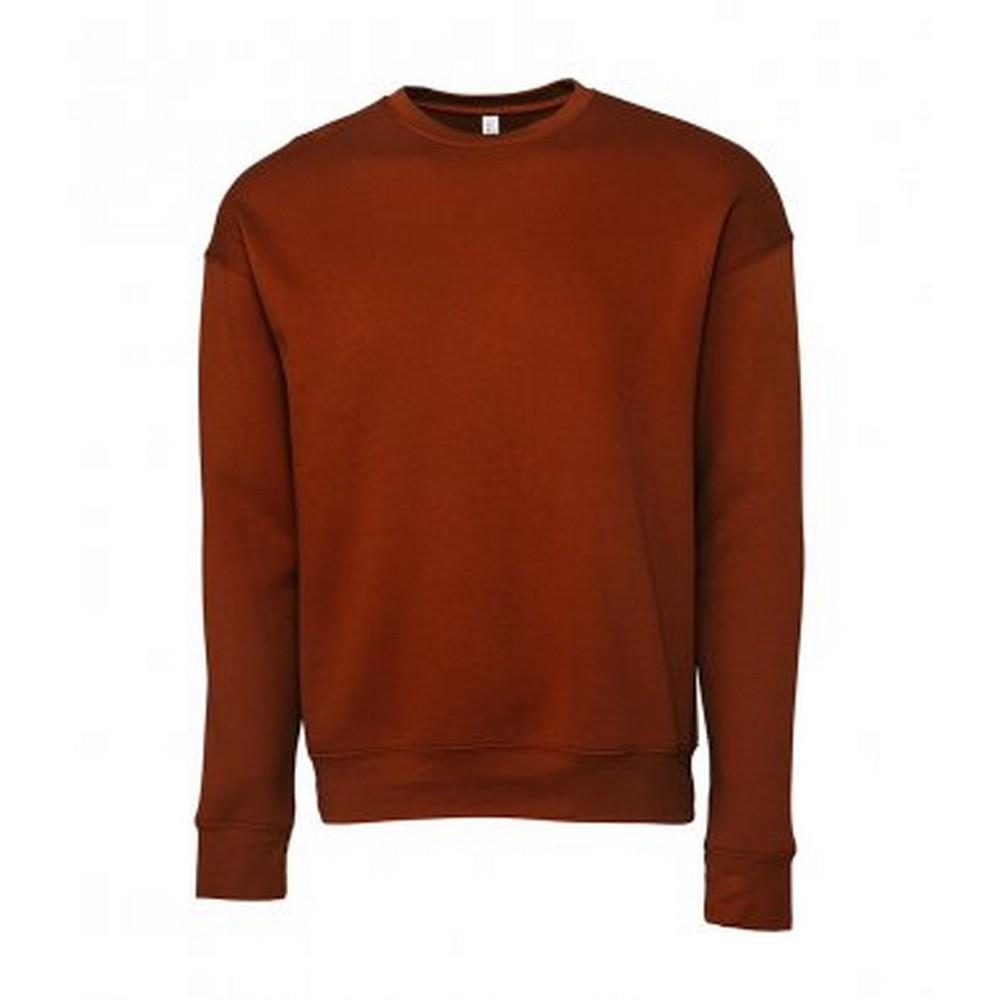 Bella + Canvas volwassenen unisex sweatshirt met lage schouder L bruin