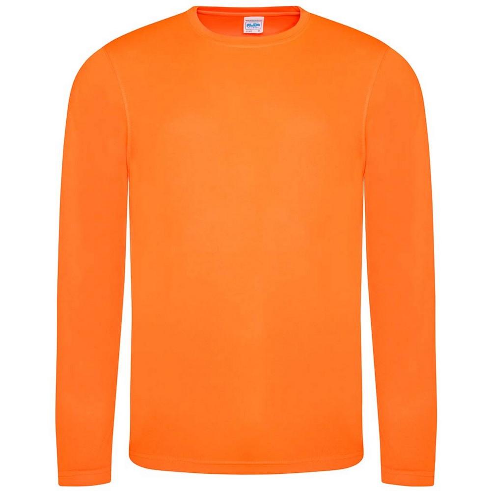 AWDis Cool heren vochtafvoerend T-shirt met lange mouwen XXL oranje