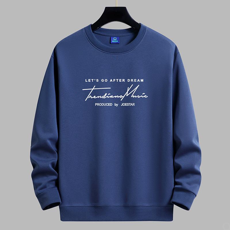 QICED TOP Clothing QICED Lente en Herfst Nieuwe Dunne Sectie Heren T-shirt met Lange Mouwen Slim Small Shirt Shirt Bottoming Shirt XXXXXL marineblauwe kleur