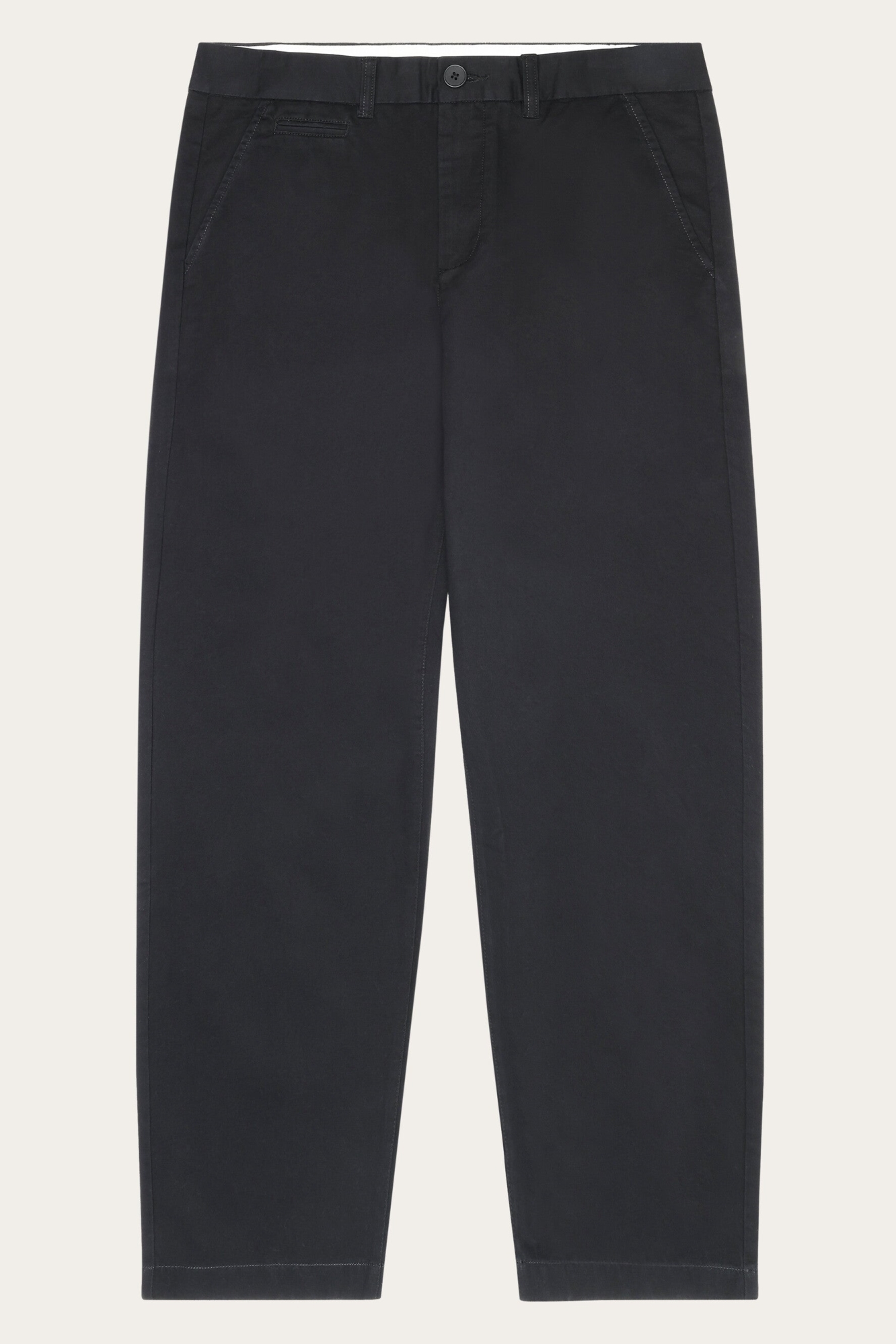 KnowledgeCotton Apparel Herren vegan Chino-Hose Wide Flint Black Jet